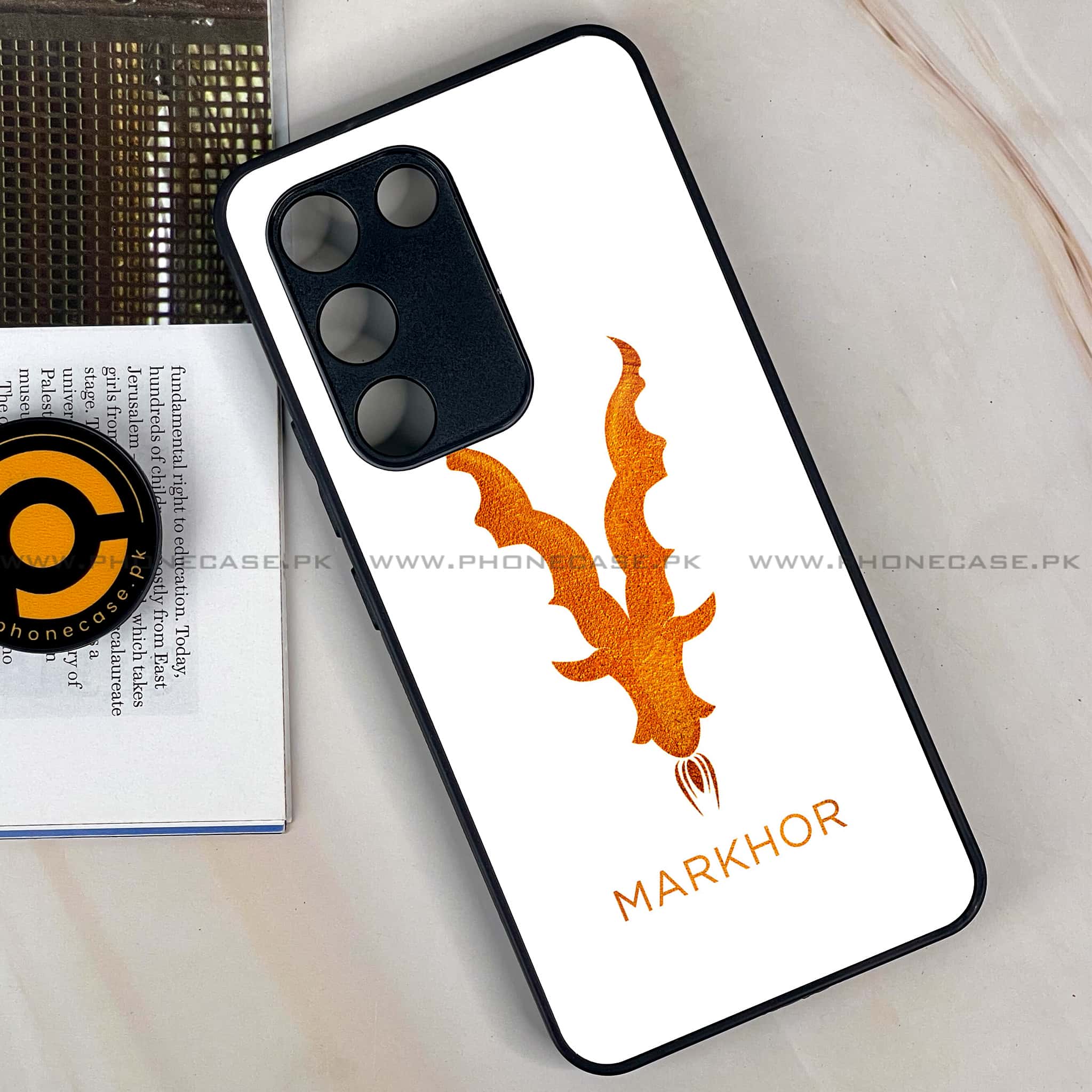 Vivo V30 Lite 4G - Markhor Series - Premium Metal Printed soft Bumper shock Proof Case