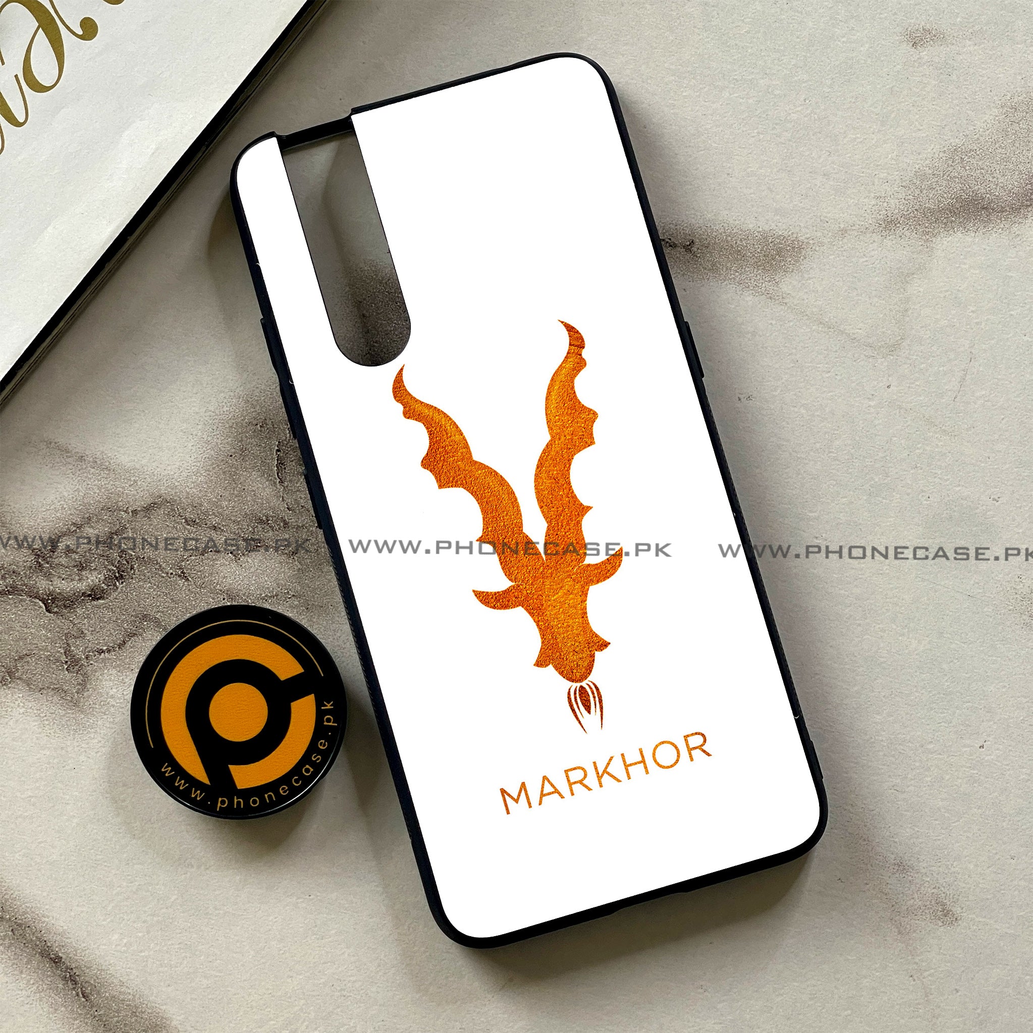 Vivo V15 Pro - Markhor Series - Premium Printed Glass soft Bumper shock Proof Case