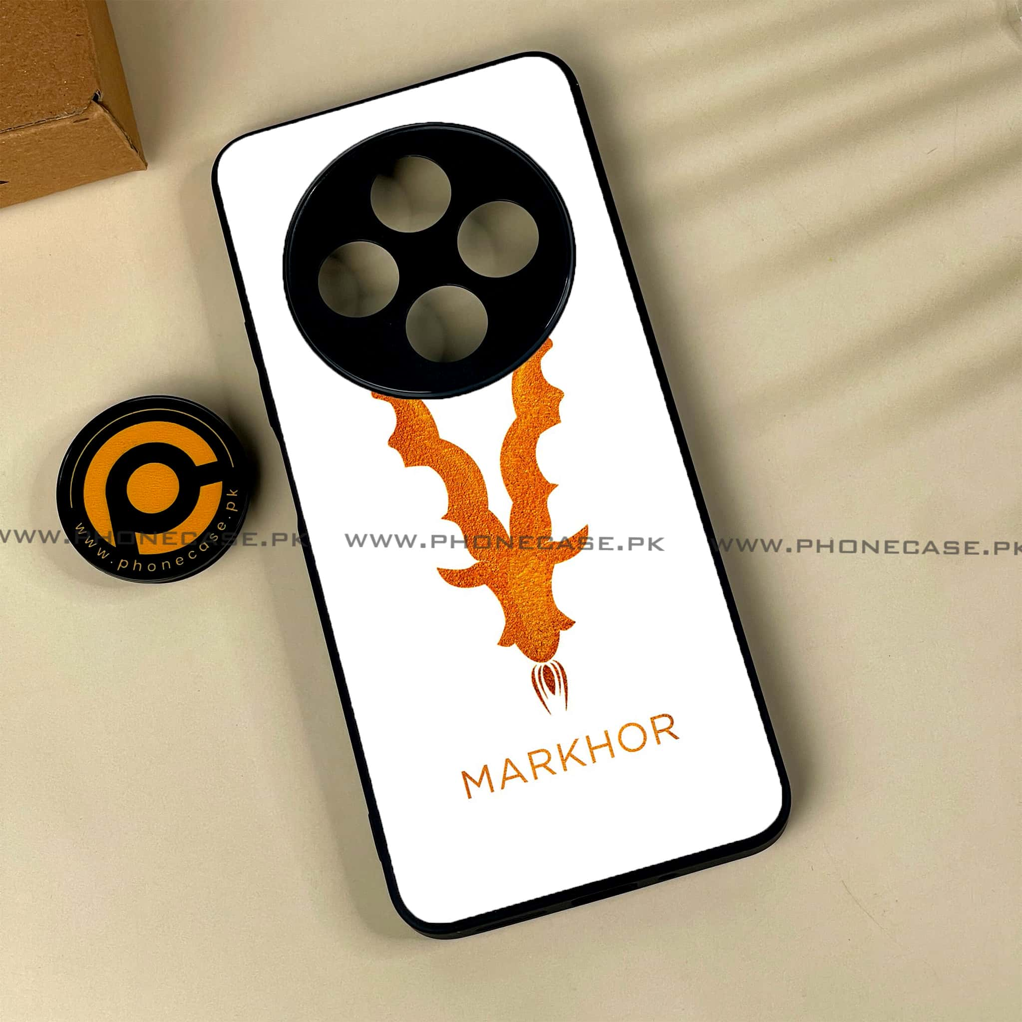 Xiaomi Redmi 14c - Markhor Series - Premium Printed Glass soft Bumper shock Proof Case