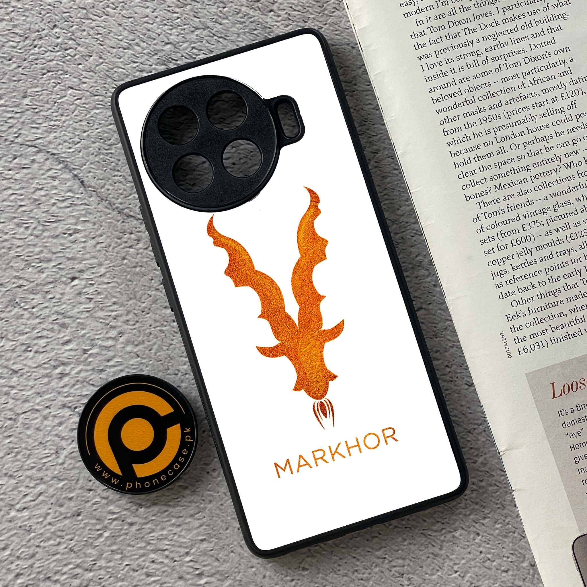 Tecno Spark 20 pro plus - Markhor Series - Premium Printed Glass soft Bumper shock Proof Case