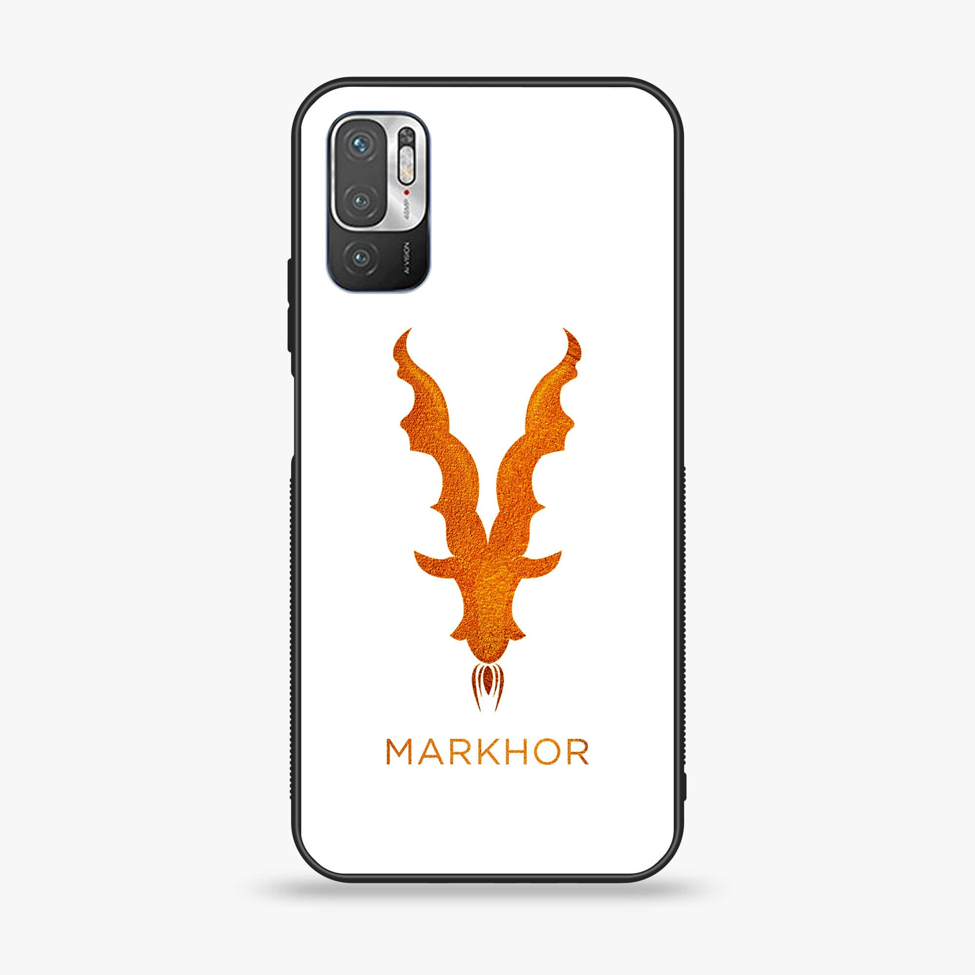 Xiaomi Redmi Note 10 5G - Markhor Series - Premium Printed Glass soft Bumper shock Proof Case