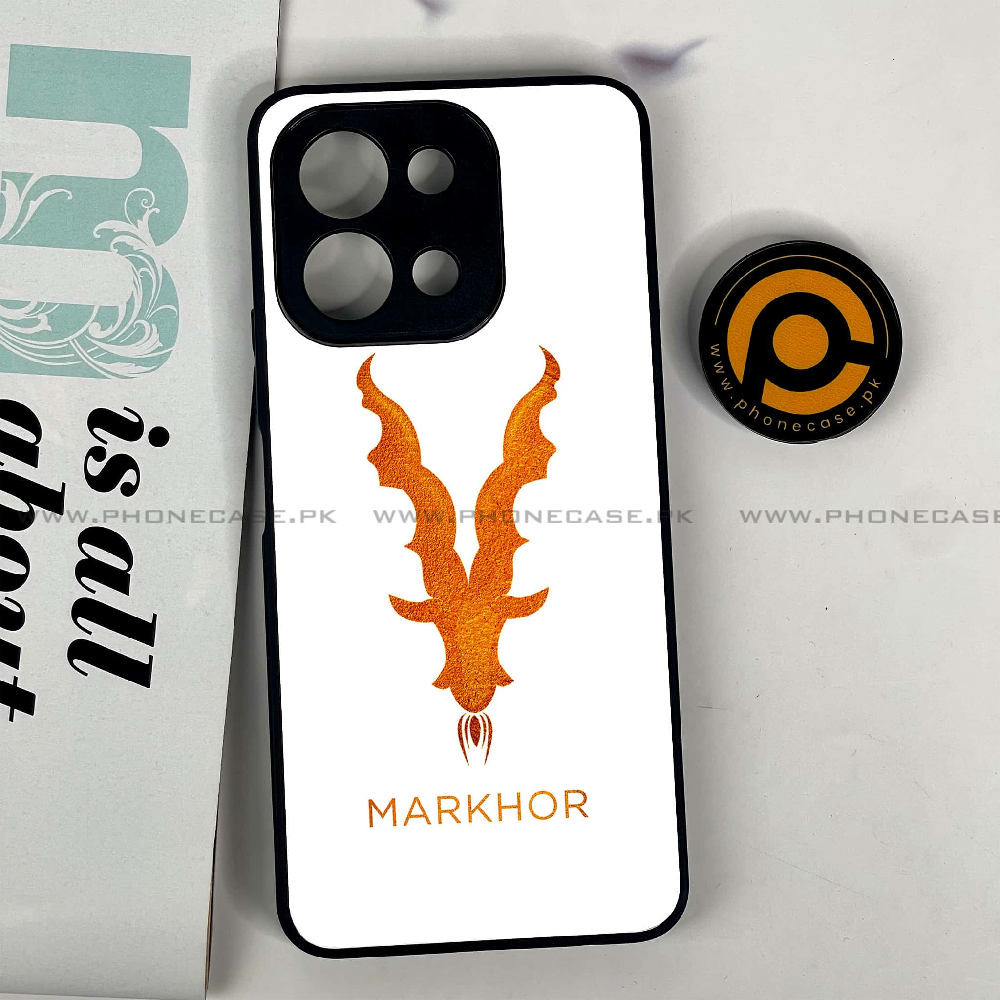 Vivo Y28 - Markhor Series - Premium Printed Glass soft Bumper shock Proof Case