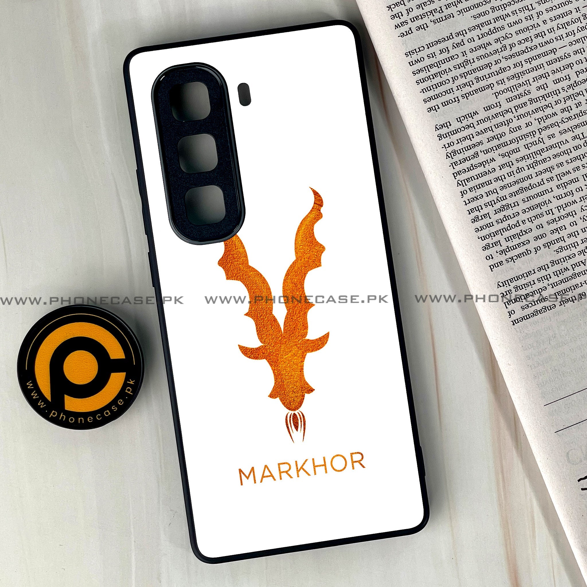 Infinix Hot 60 Pro Plus - Markhor Series - Premium Metal Printed soft Bumper shock Proof Case