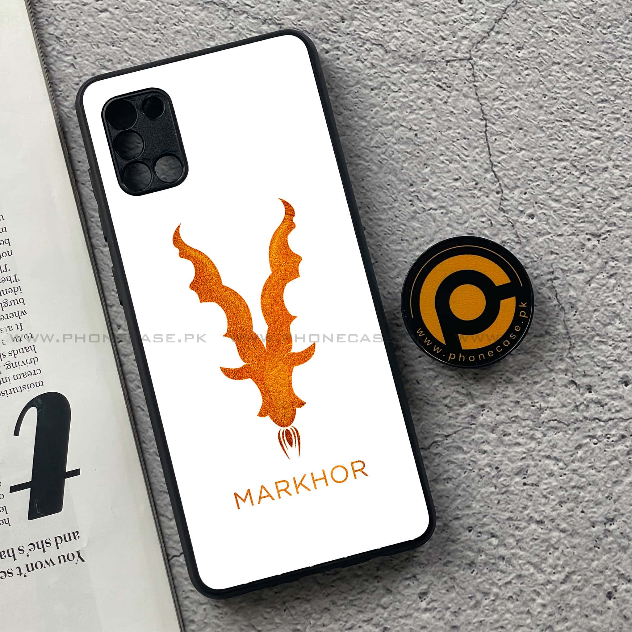 Samsung Galaxy A31 - Markhor Series - Premium Printed Glass soft Bumper shock Proof Case