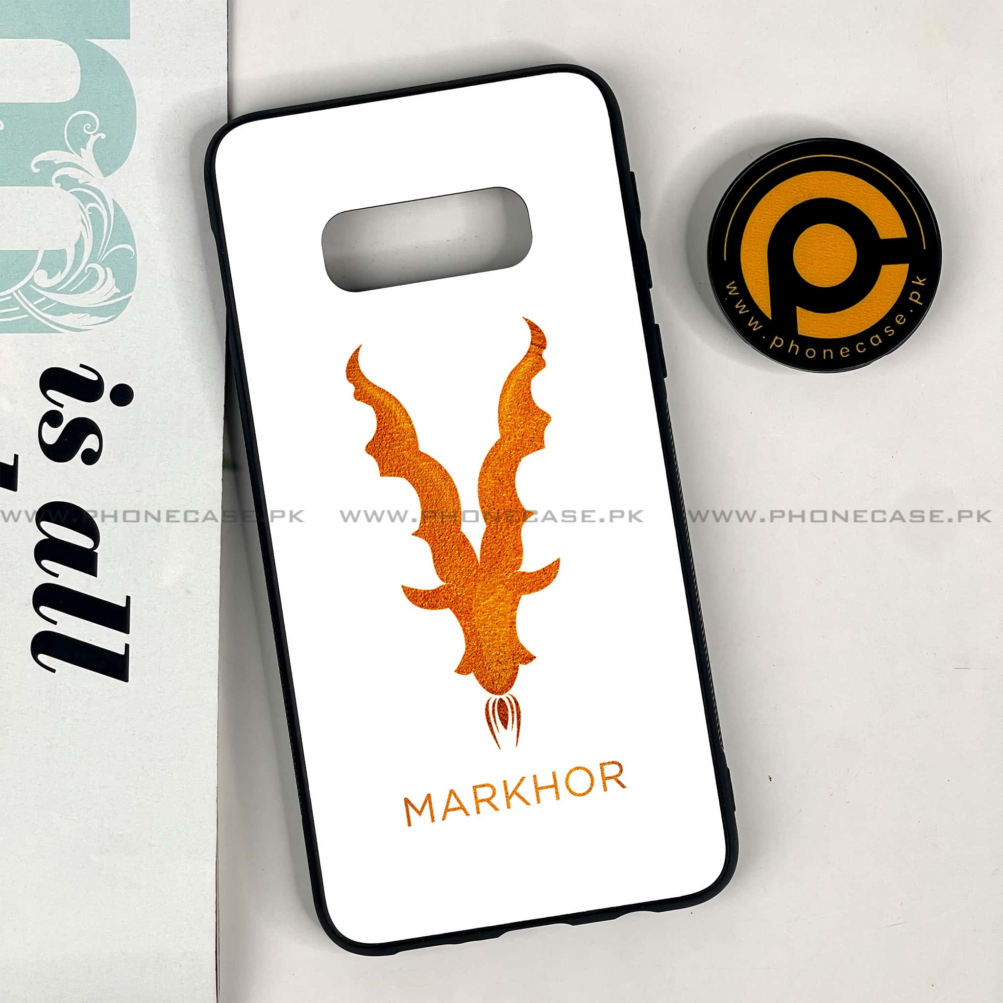 Galaxy S10e - Markhor Series - Premium Printed Glass soft Bumper shock Proof Case