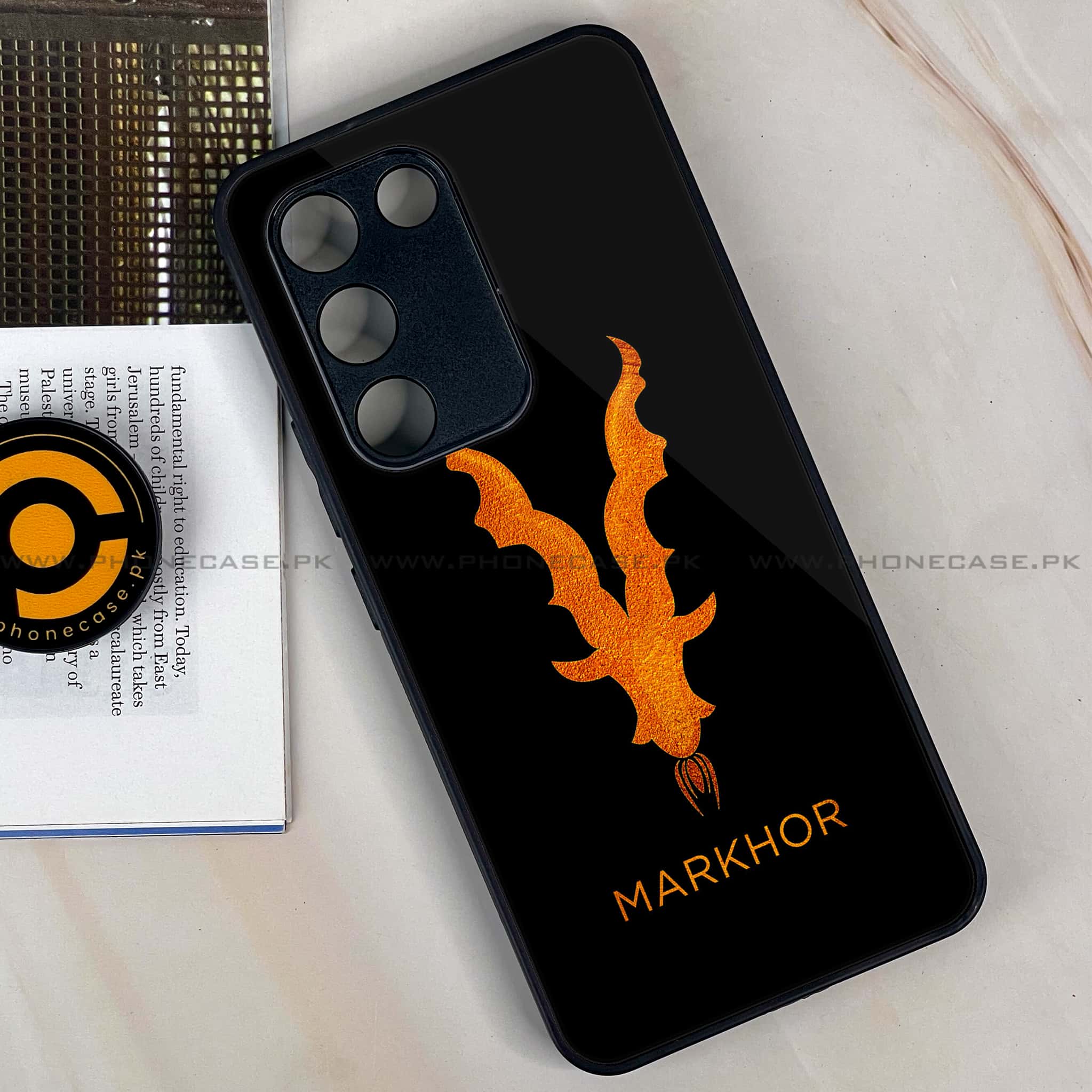 Vivo V30 Lite 4G - Markhor Series - Premium Metal Printed soft Bumper shock Proof Case