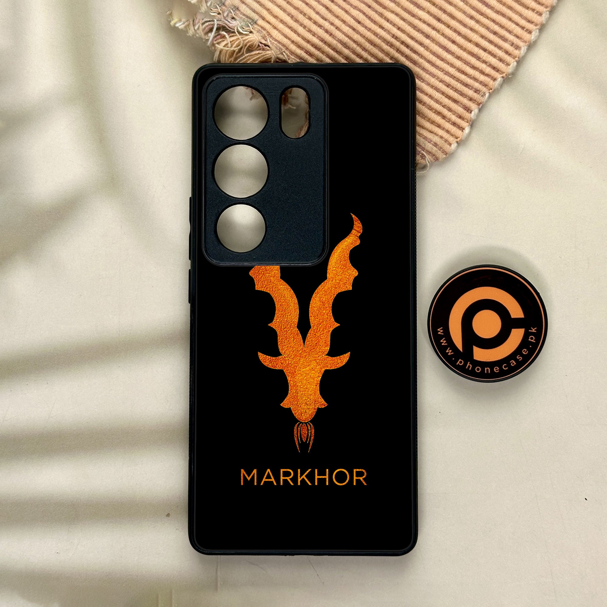 Vivo V29 - Markhor Series - Premium Printed Glass soft Bumper shock Proof Case