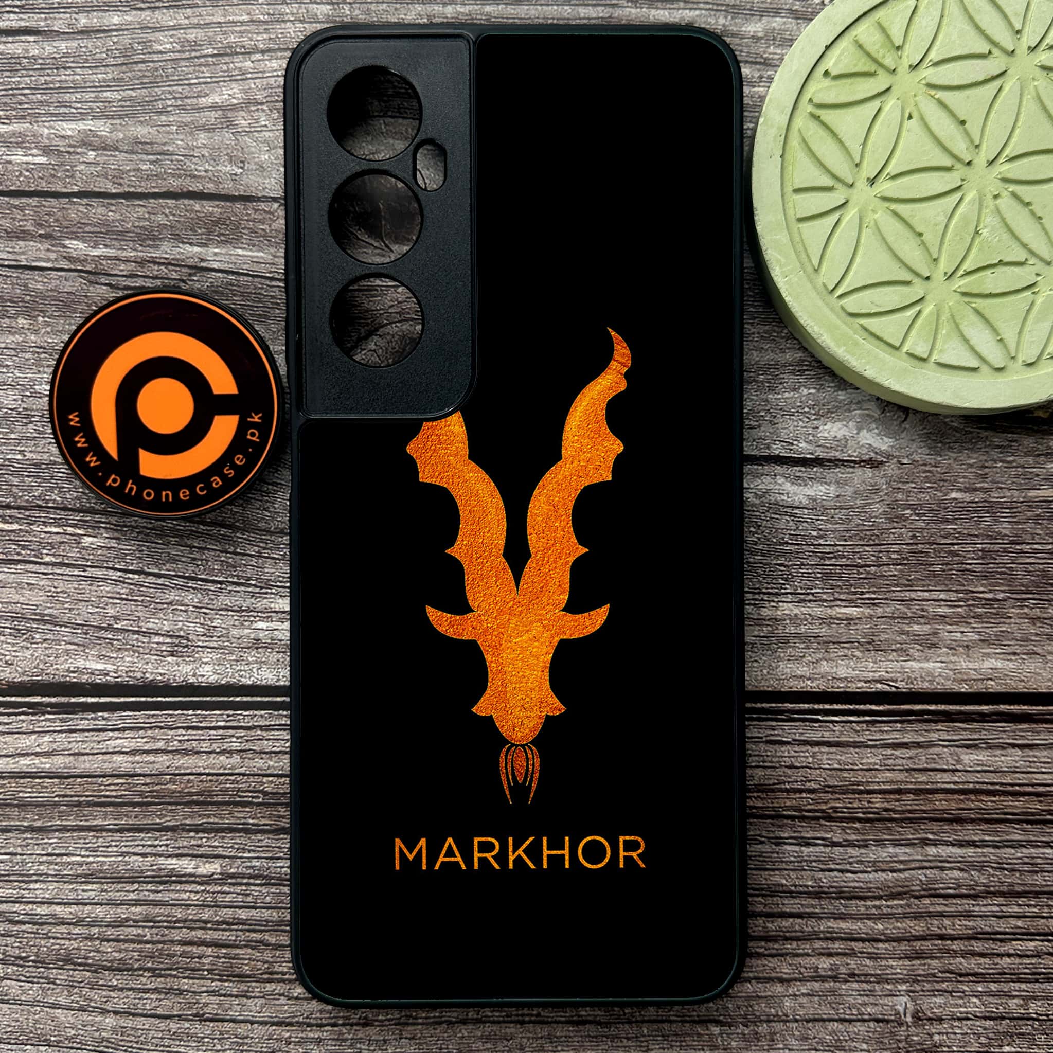 Realme C65  - Markhor Series - Premium Metal Printed soft Bumper shock Proof Case
