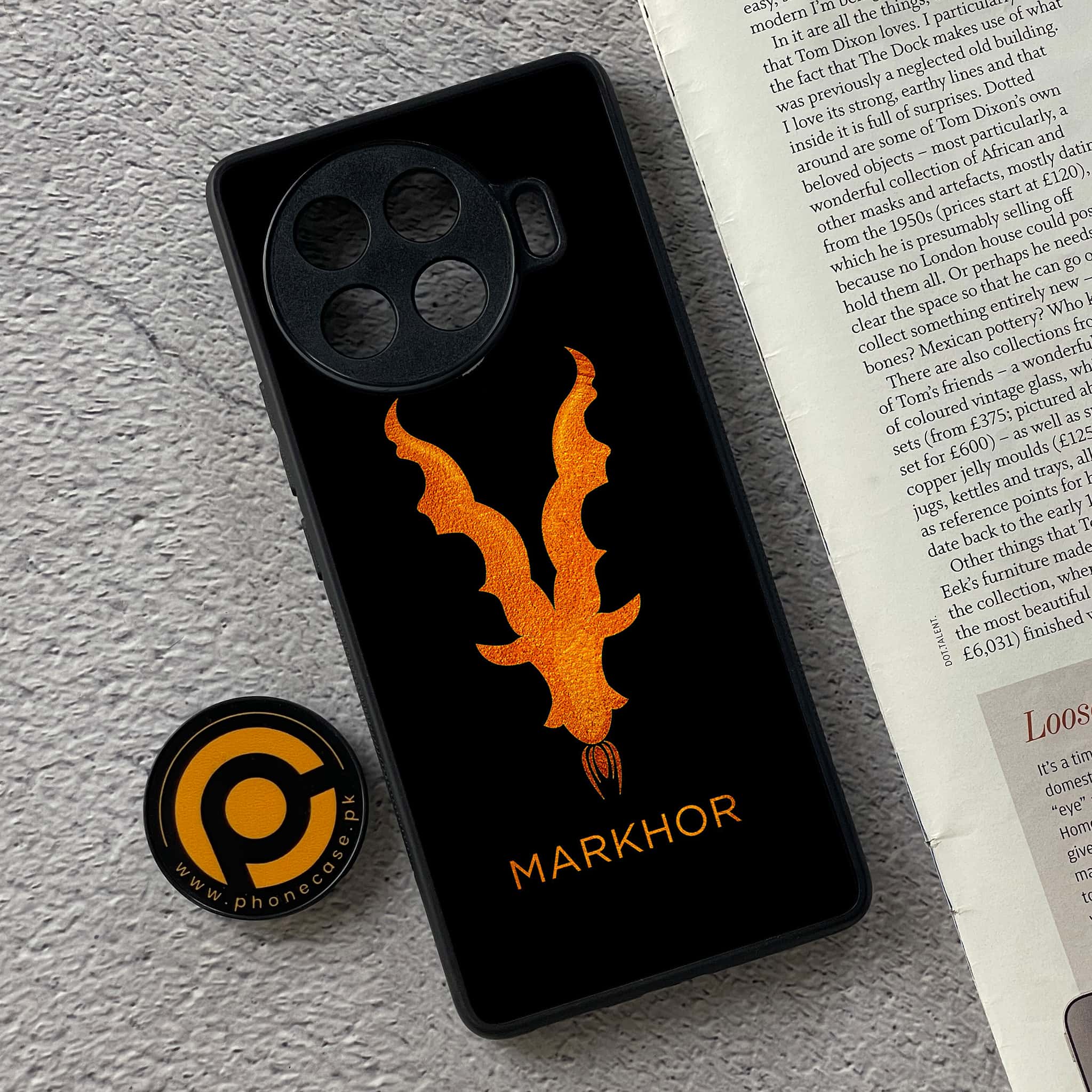 Tecno Spark 20 pro plus - Markhor Series - Premium Printed Glass soft Bumper shock Proof Case