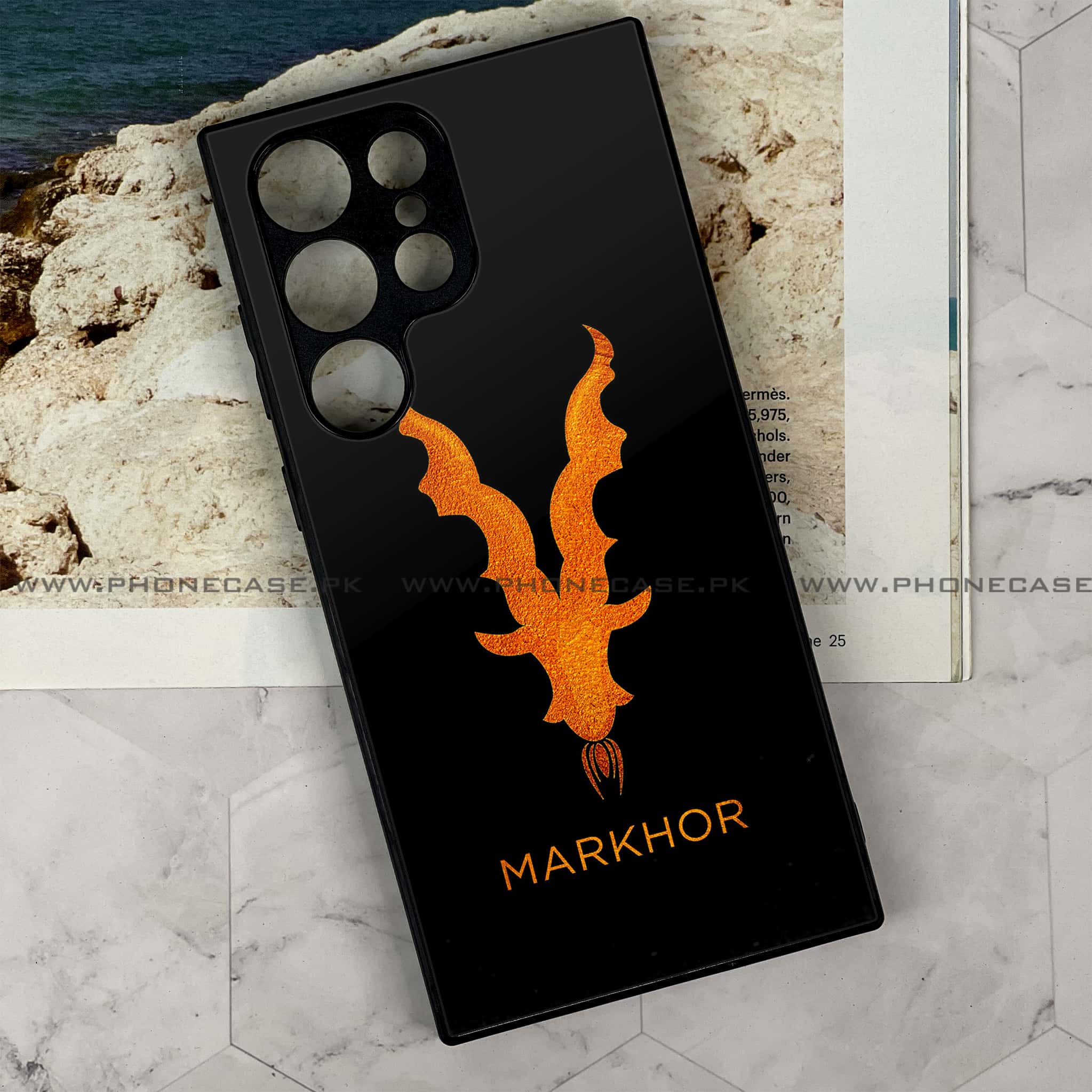 Samsung Galaxy S24 Ultra - Markhor Series - Premium Metal Printed soft Bumper shock Proof Case