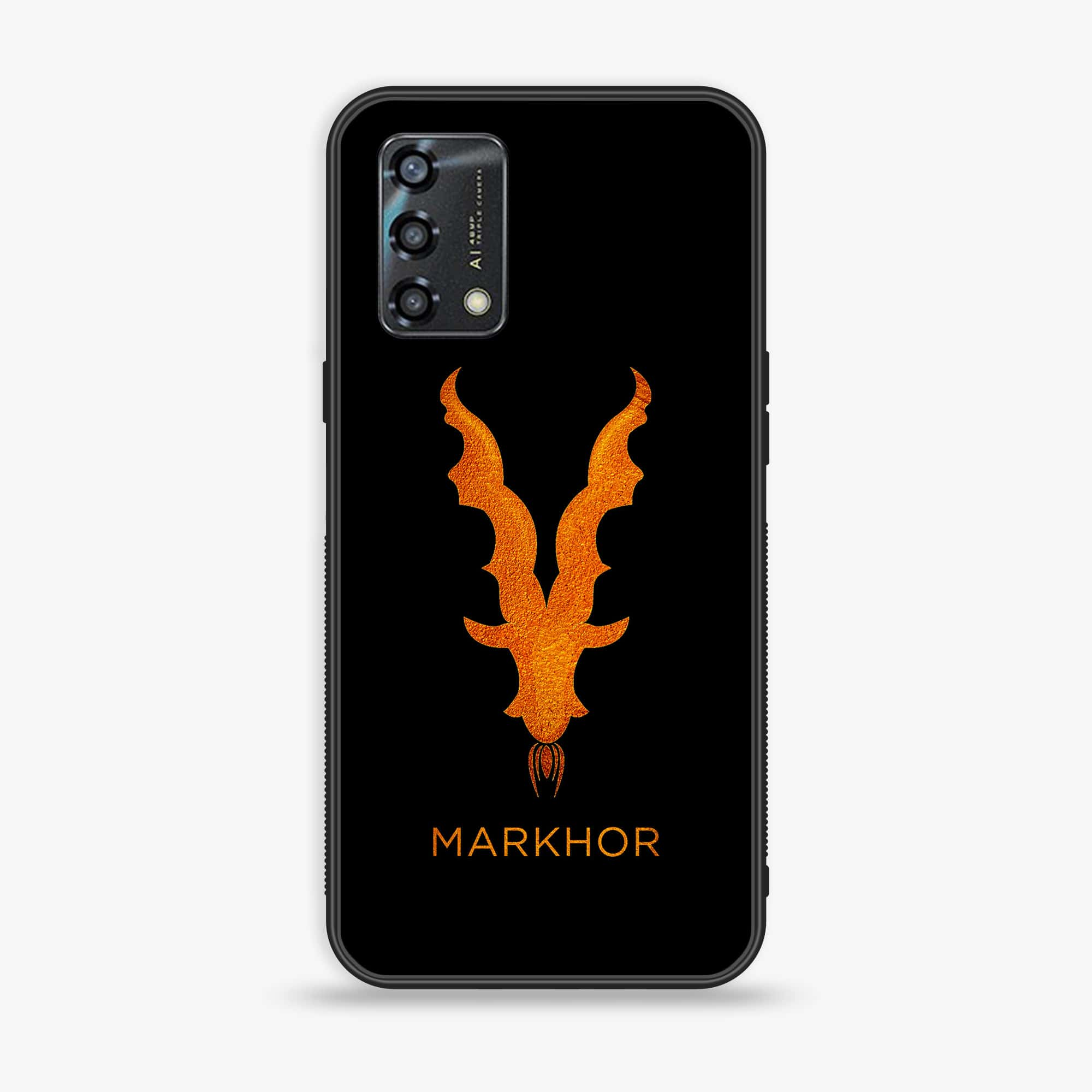 Oppo A95 - Markhor Series - Premium Printed Glass soft Bumper shock Proof Case