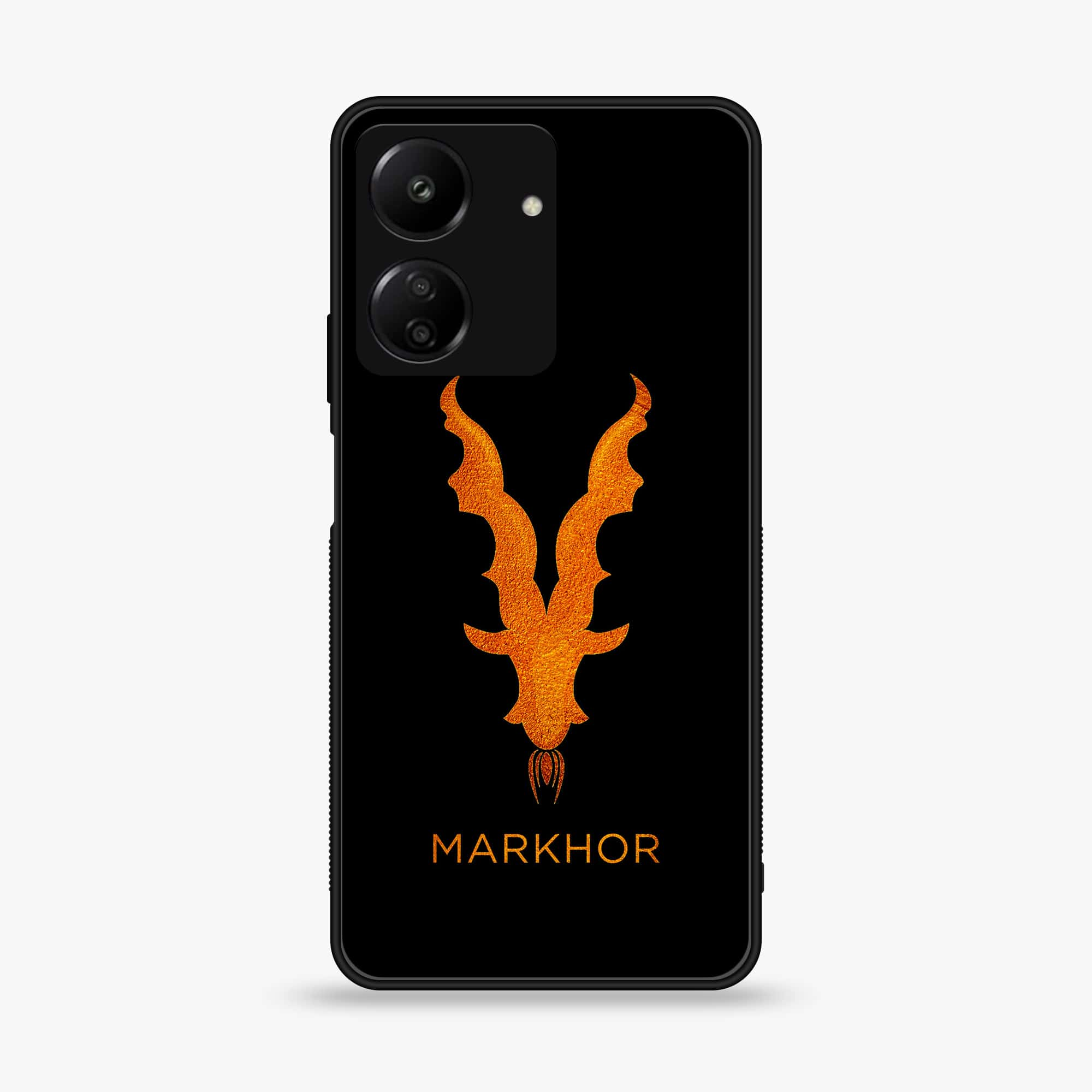 Xiaomi Poco C65 - Markhor Series - Premium Printed Glass soft Bumper shock Proof Case