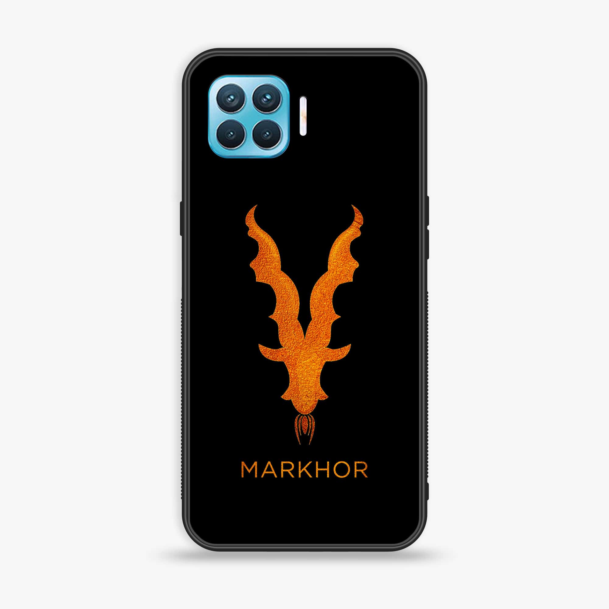 Oppo F17 - Markhor Series - Premium Printed Glass soft Bumper shock Proof Case