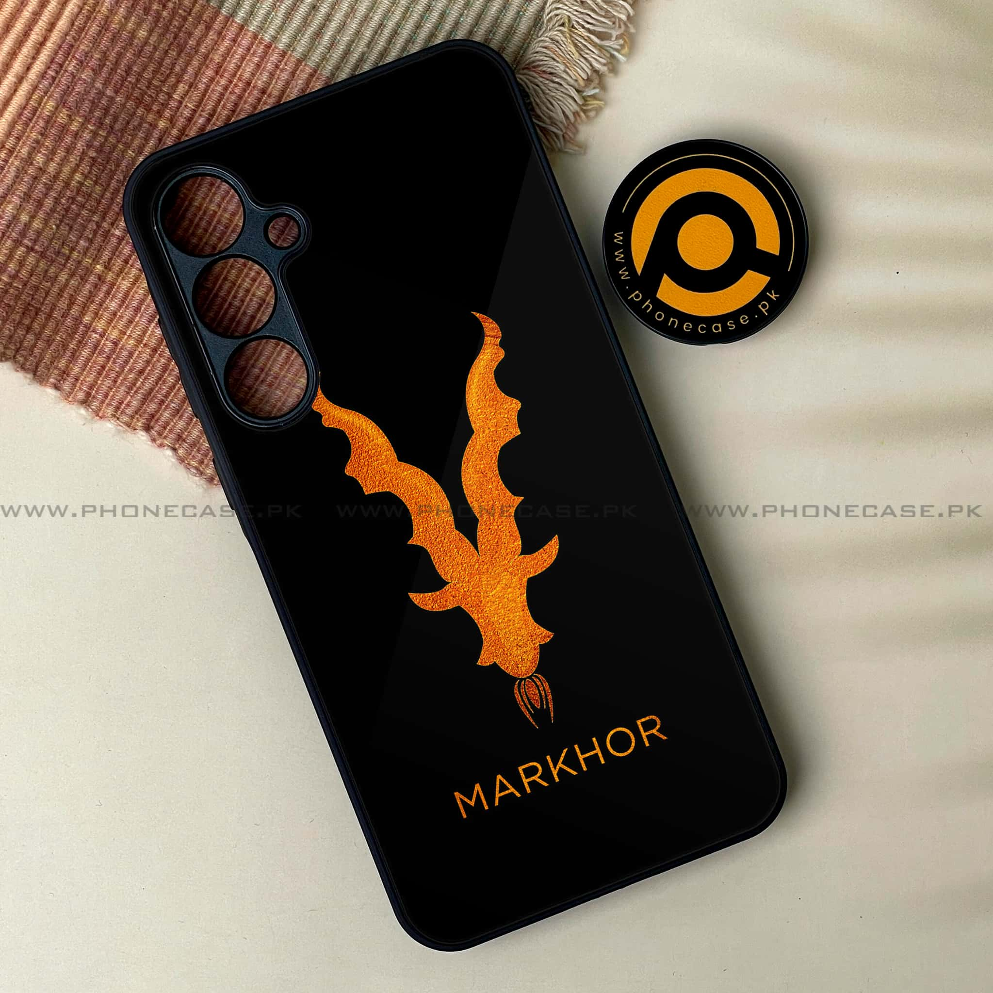 Samsung Galaxy M54 - Markhor Series - Premium Printed Glass soft Bumper shock Proof Case