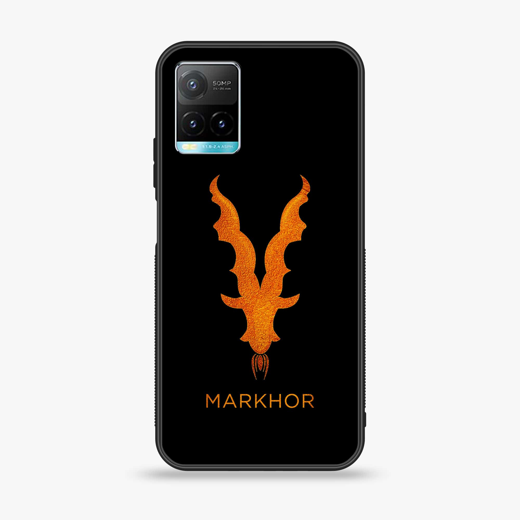 Vivo Y33T Markhor Series  Premium Printed Glass soft Bumper shock Proof Case