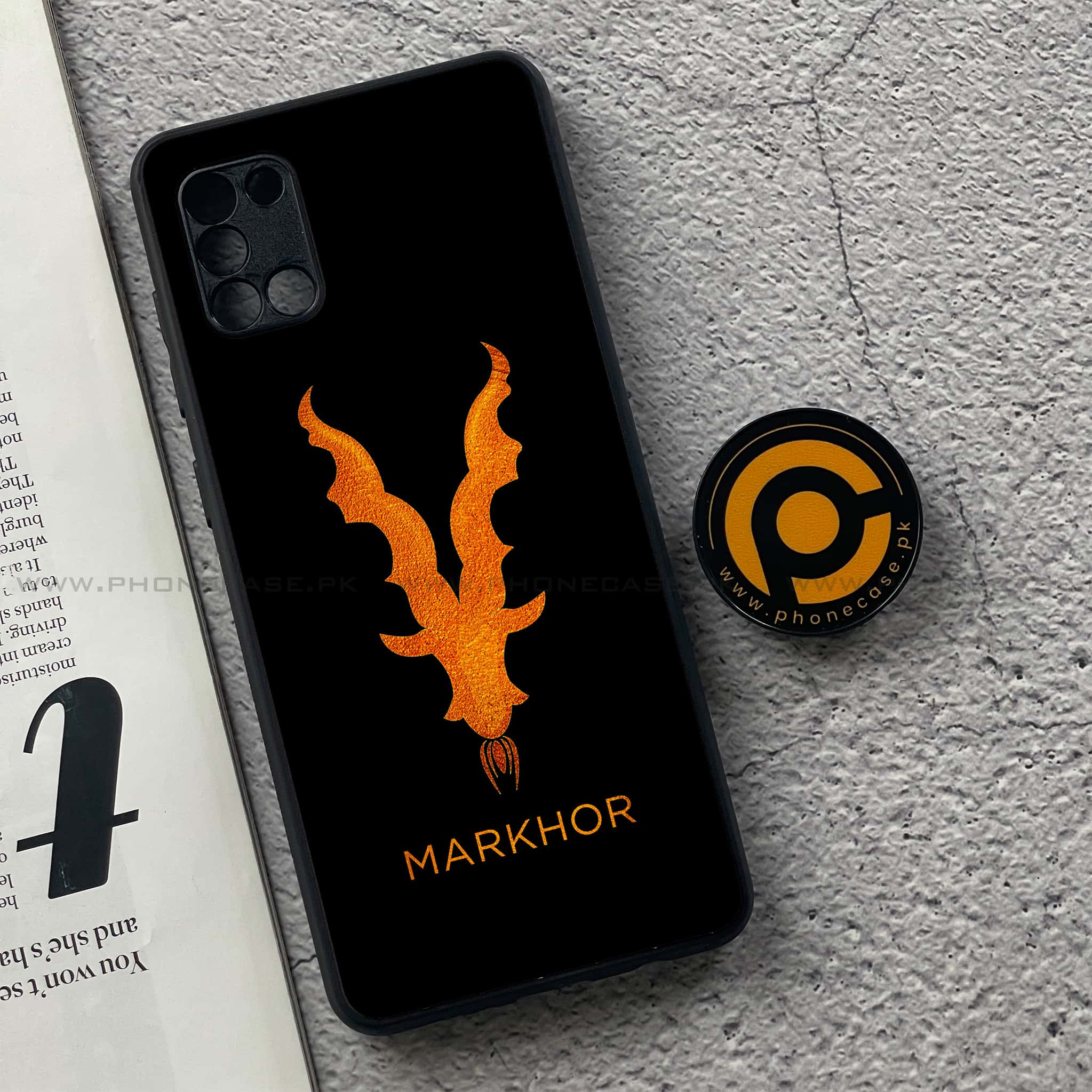 Samsung Galaxy A31 - Markhor Series - Premium Printed Glass soft Bumper shock Proof Case