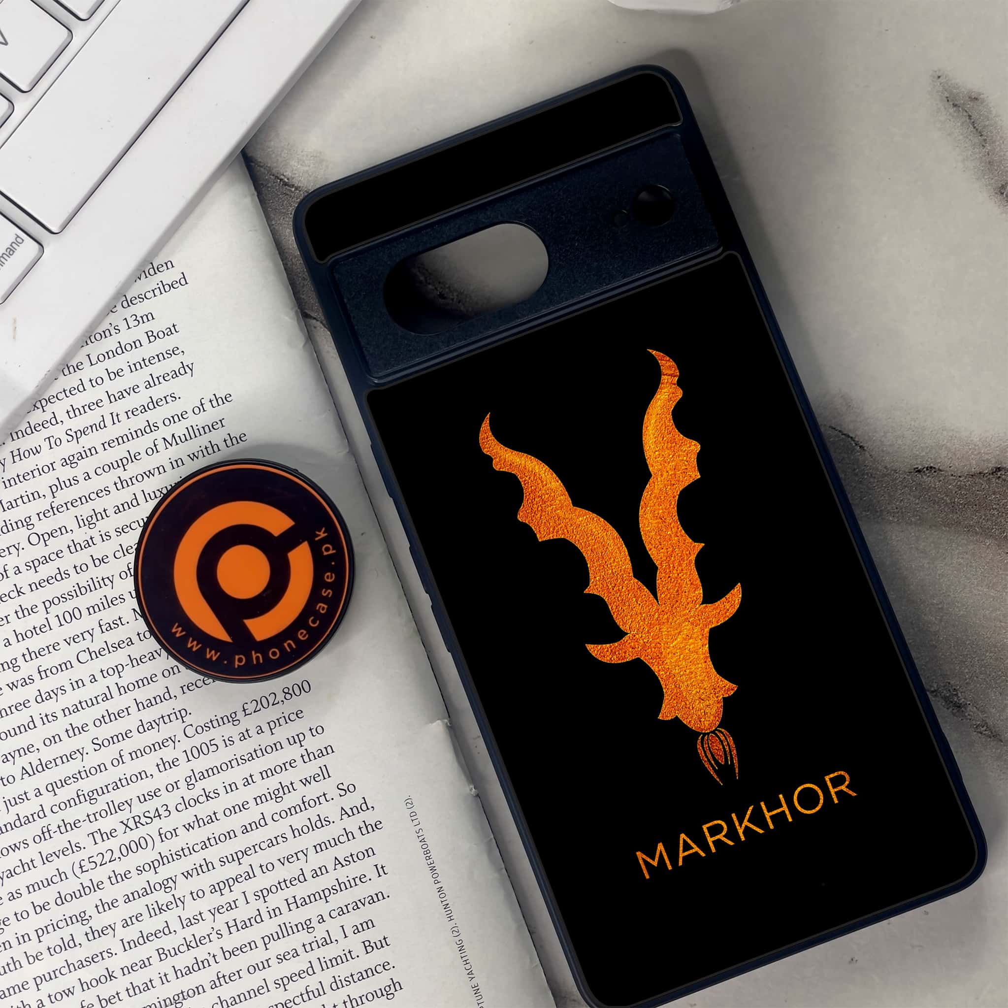 Google Pixel 7 - Markhor Series - Premium Metal Printed soft Bumper Shock Proof Case