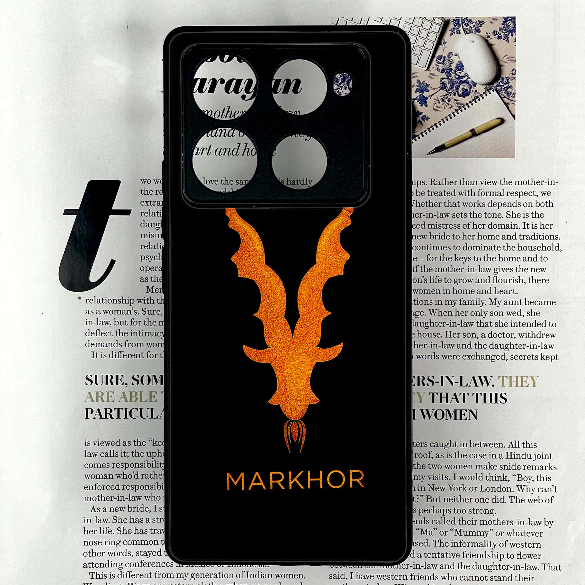 Infinix Note 40 Pro Plus - Markhor Series - Premium Metal Printed soft Bumper shock Proof Case