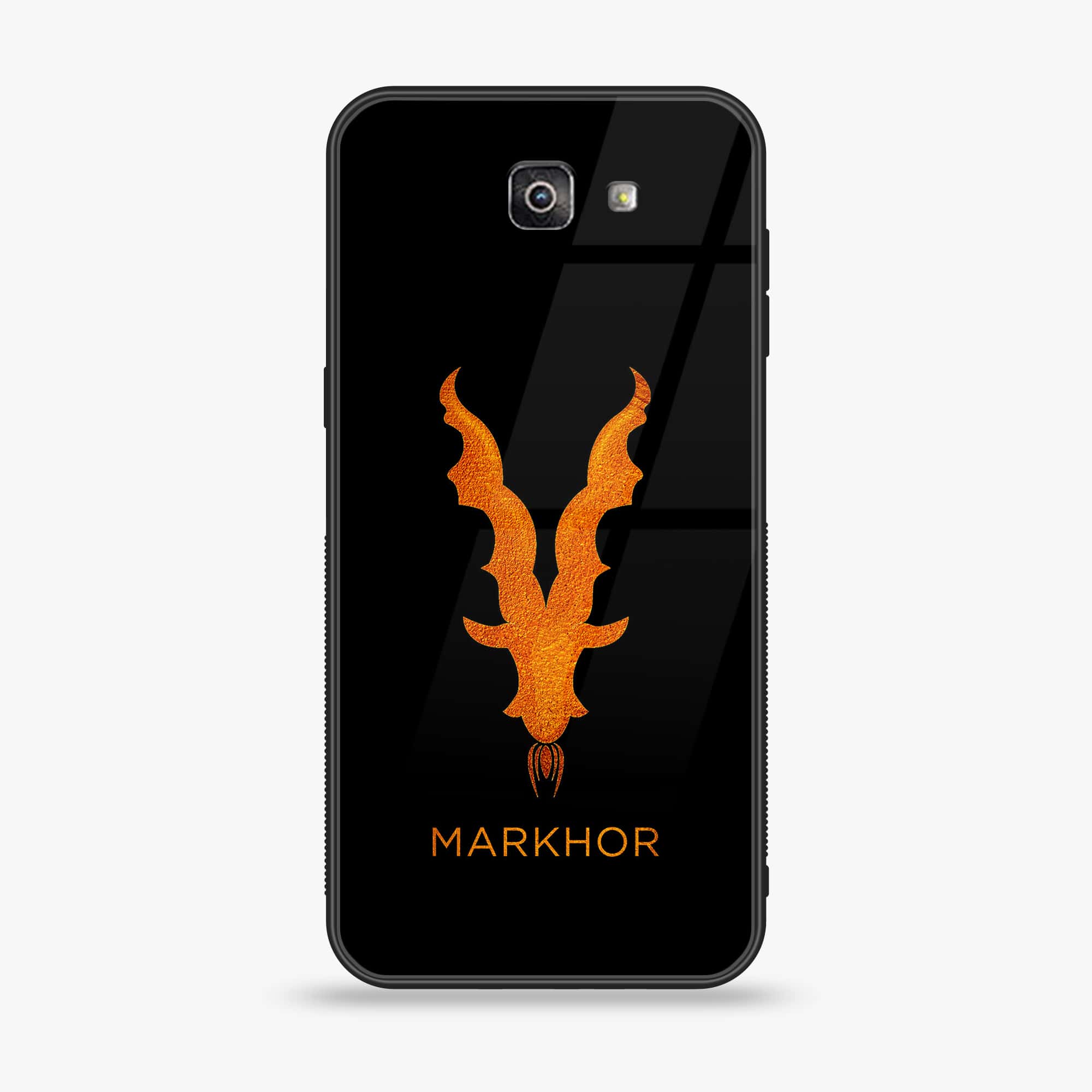 Galaxy J7 Prime - Markhor Series - Premium Printed Glass soft Bumper shock Proof Case