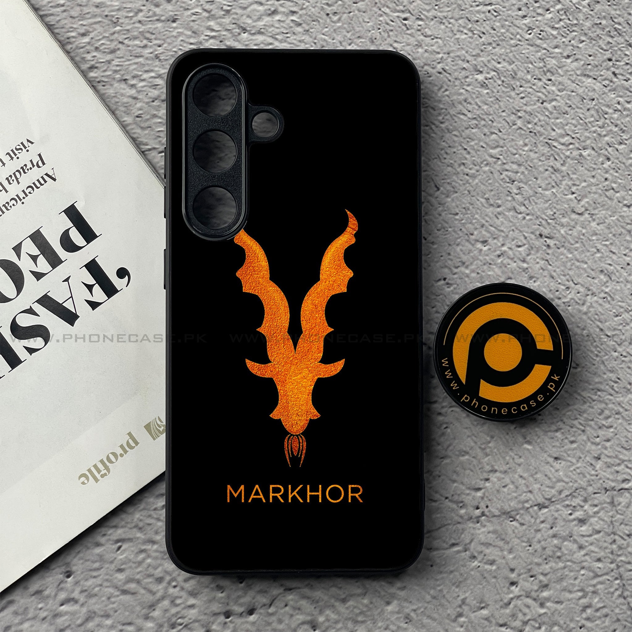 Samsung Galaxy S25 FE - Markhor Series - Premium Metal Printed soft Bumper shock Proof Case