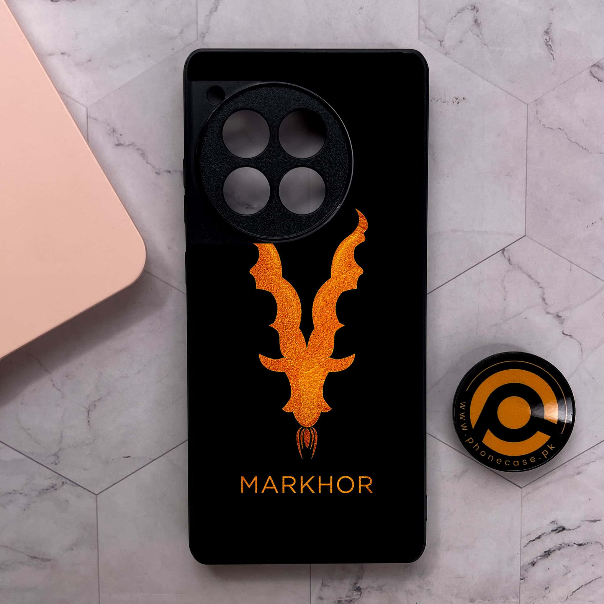 OnePlus 12R - Markhor Series - Premium Metal Printed soft Bumper shock Proof Case