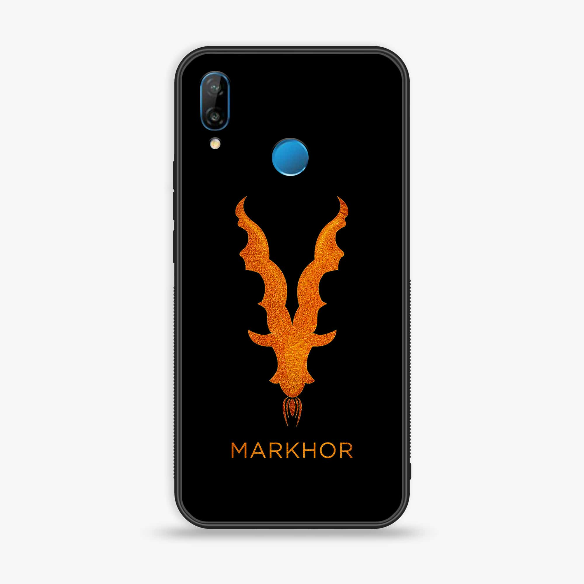 Huawei P20 lite - Markhor Series - Premium Printed Glass soft Bumper shock Proof Case