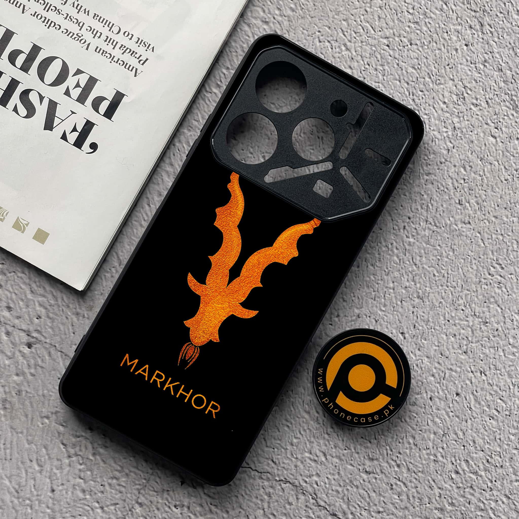 Tecno Pova 6 Neo - Markhor Series - Premium Metal  Printed soft Bumper shock Proof Case