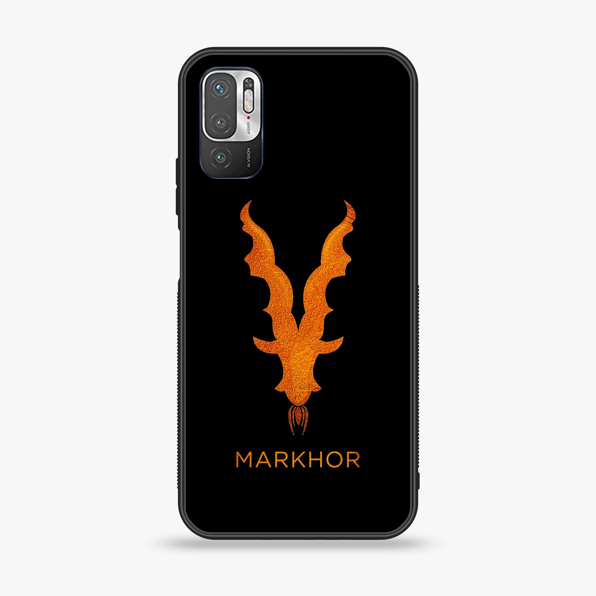 Xiaomi Redmi Note 10 5G - Markhor Series - Premium Printed Glass soft Bumper shock Proof Case