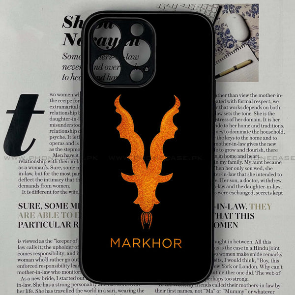 iPhone 15 Pro Max - Markhor Design 12 - Premium Printed Glass soft Bumper shock Proof Case CS-14108