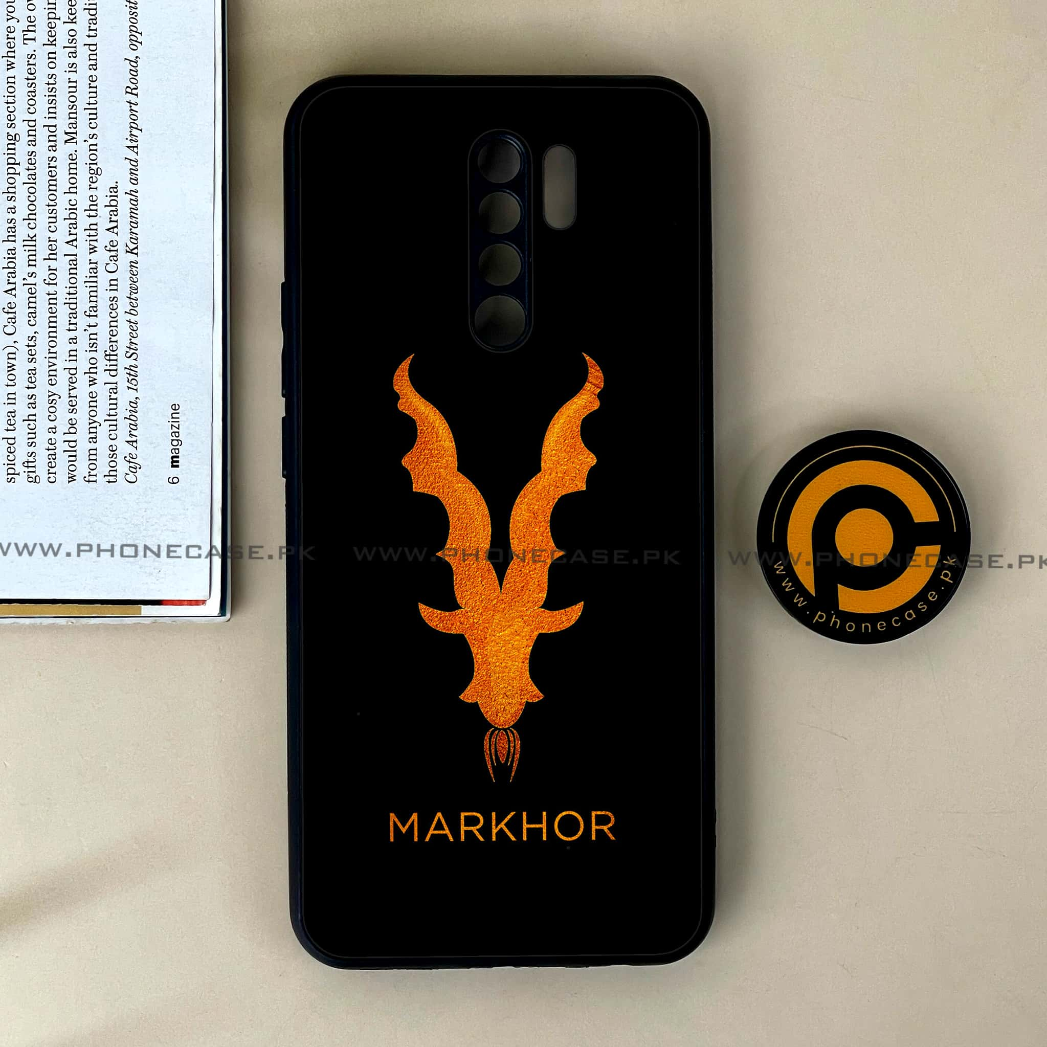 Xiaomi Redmi 9 - Markhor Series - Premium Printed Glass soft Bumper shock Proof Case