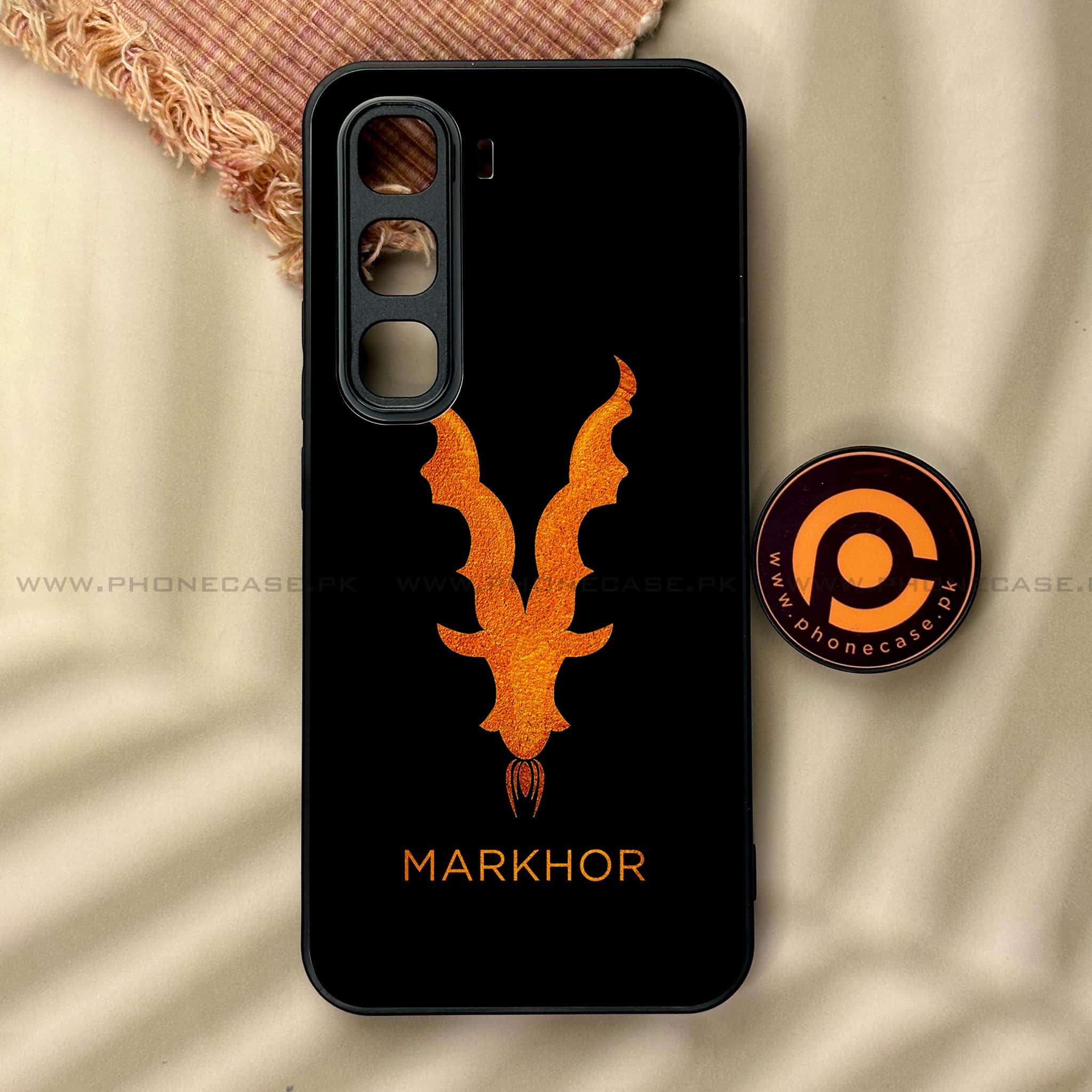 Infinix Hot 60 Pro - Markhor Series - Premium Metal Printed soft Bumper shock Proof Case