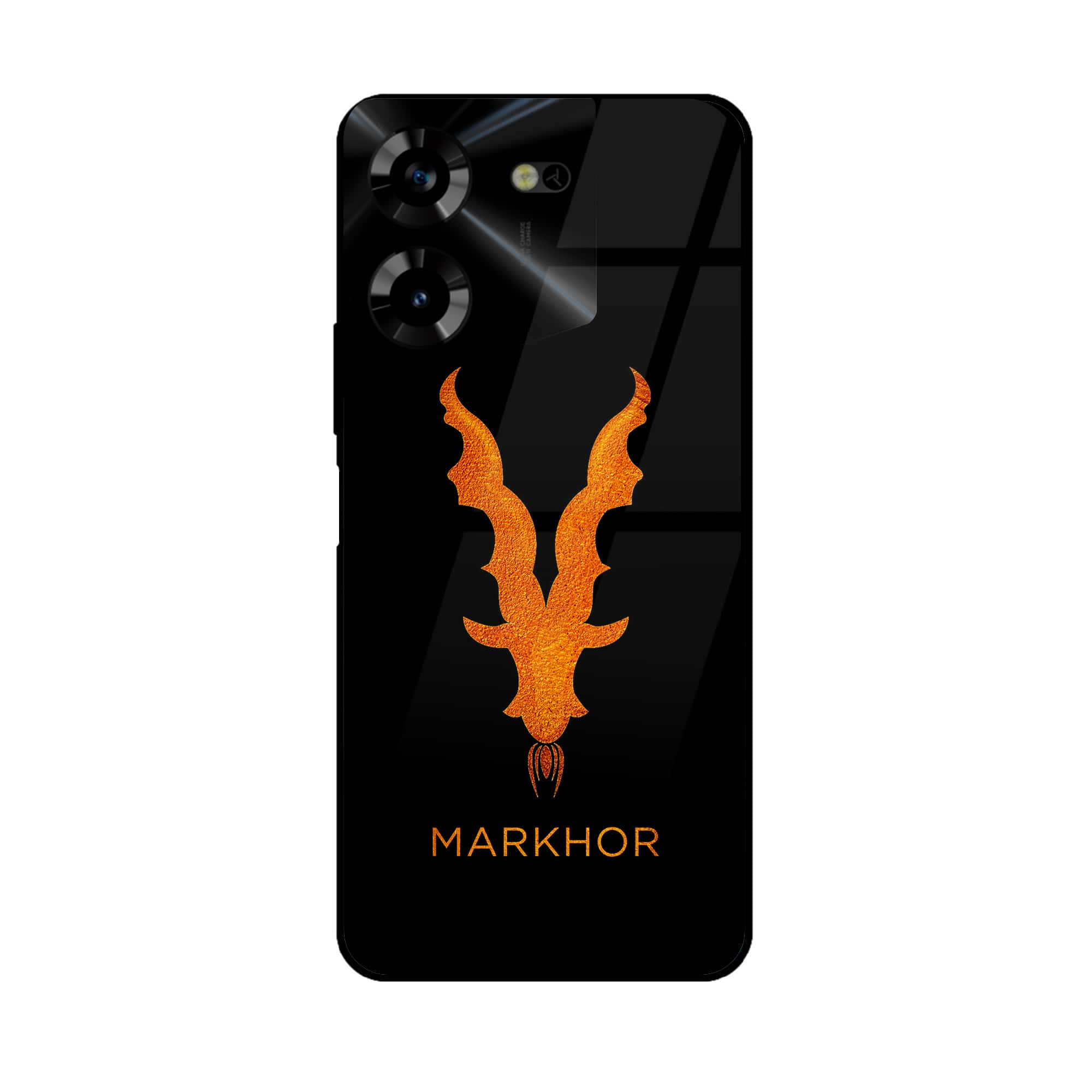 Tecno Pova 5 Pro - Markhor Series - Premium Printed Glass soft Bumper shock Proof Case