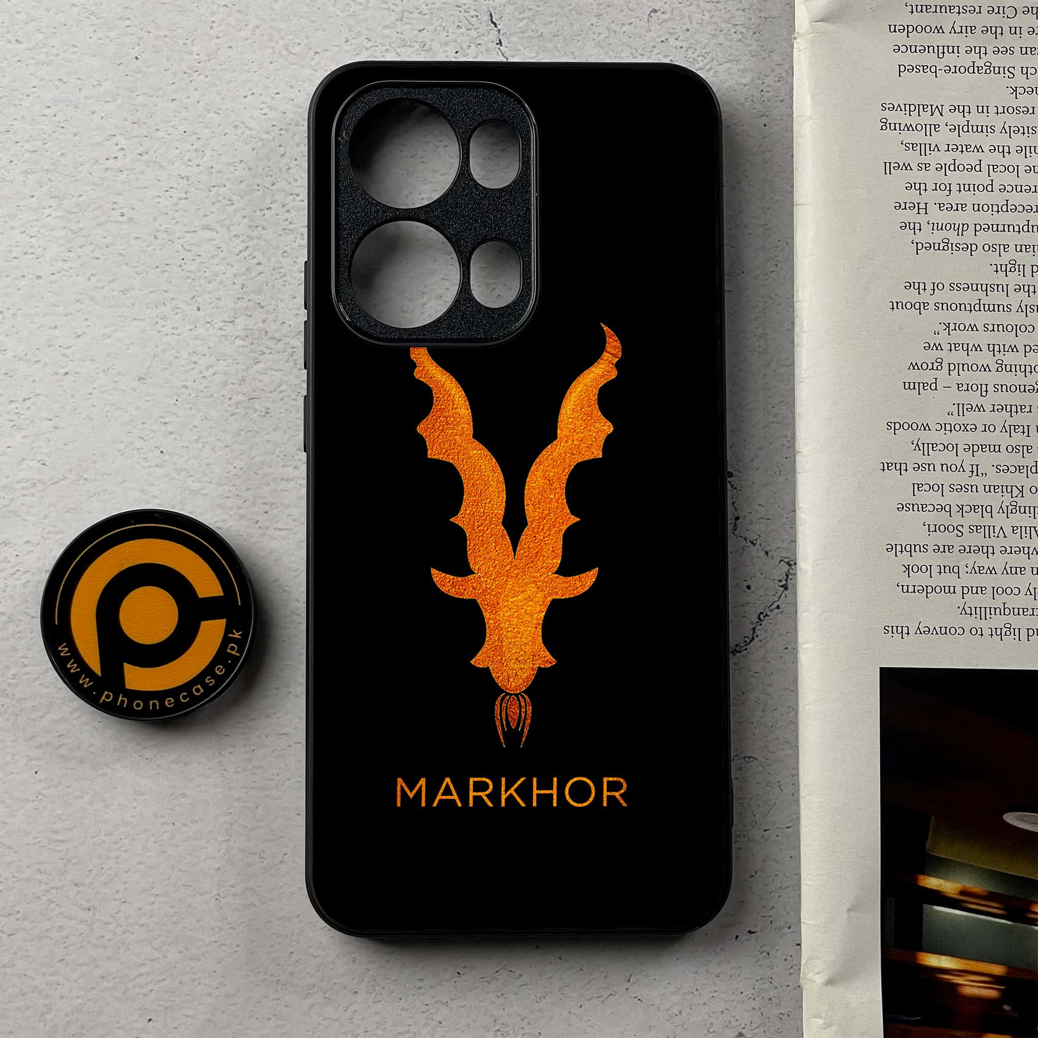 Oppo Reno 13 Pro - Markhor Series - Premium Metal Printed Soft Bumper Shockproof Case