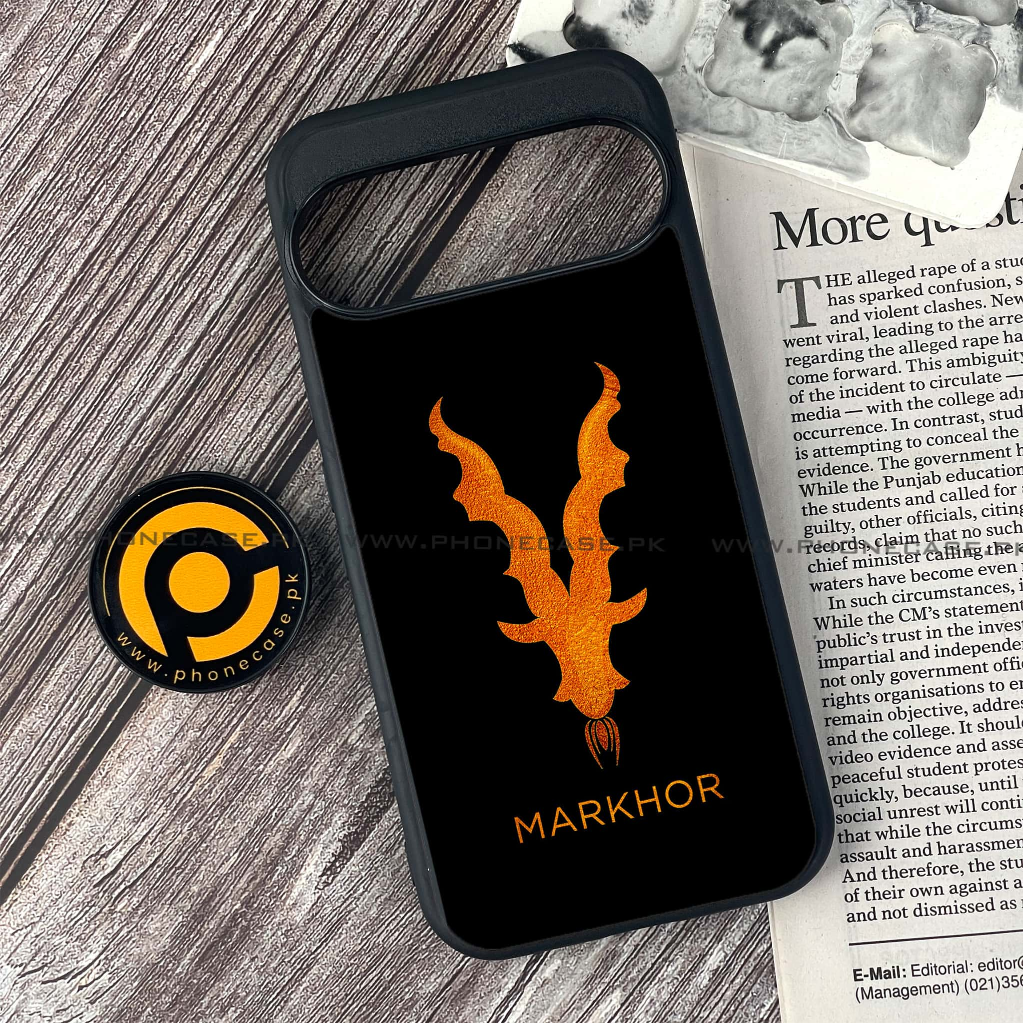 Google Pixel 9 - Markhor Series - Premium Printed Glass soft Bumper shock Proof Case