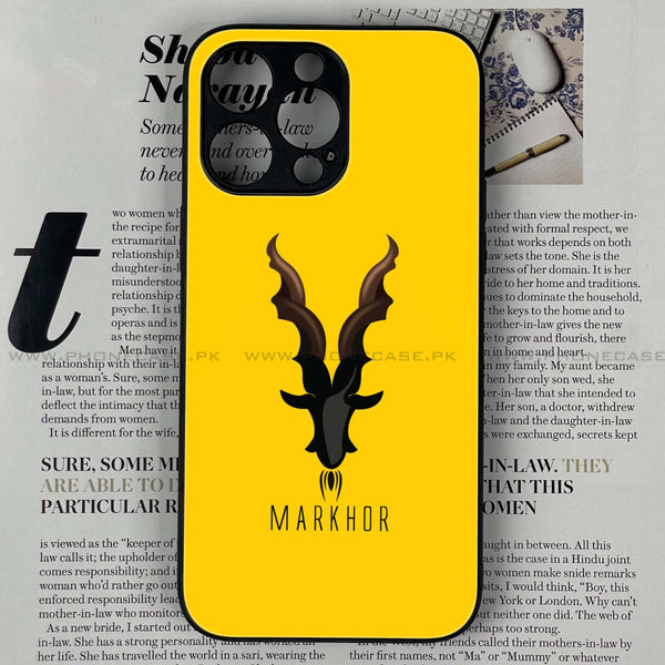 iPhone 13 Pro - Markhor  Series - Premium Printed Glass soft Bumper shock Proof Case
