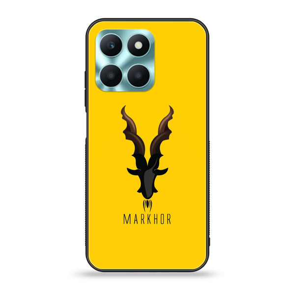 Honor X6a - Markhor Series - Premium Printed Glass soft Bumper shock Proof Case