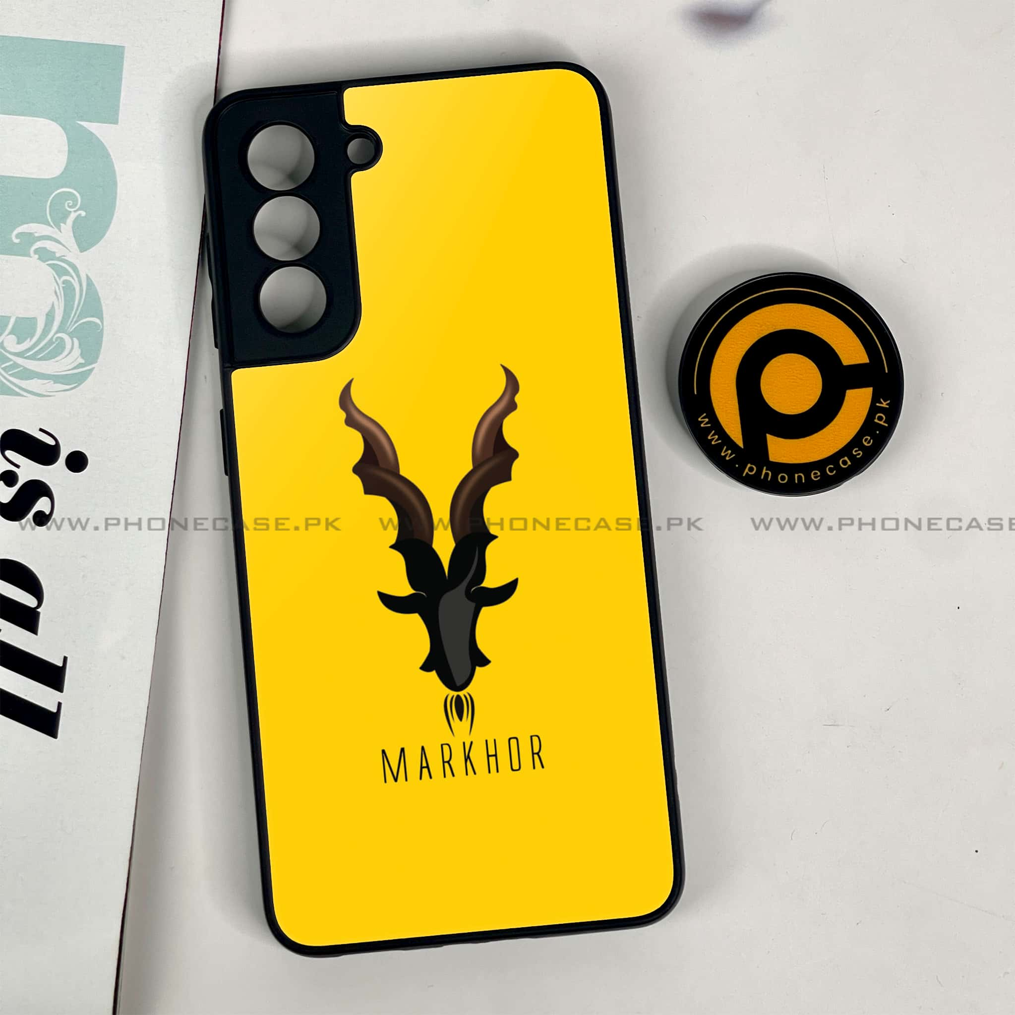 Samsung Galaxy S21 - Markhor Series - Premium Printed Glass soft Bumper shock Proof Case