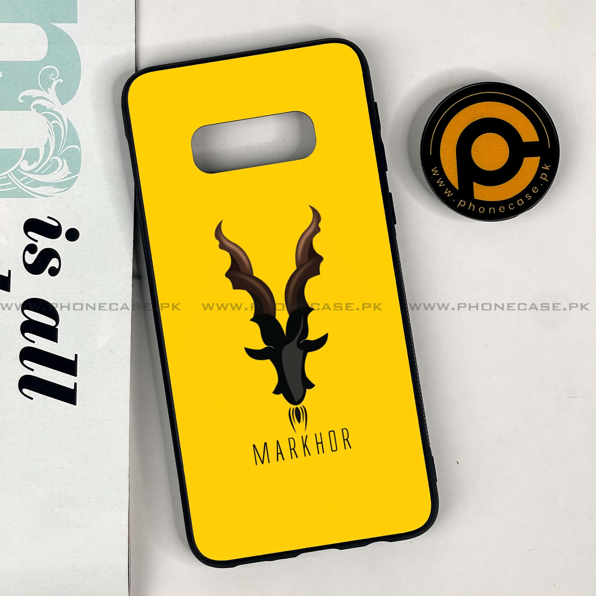 Galaxy S10e - Markhor Series - Premium Printed Glass soft Bumper shock Proof Case