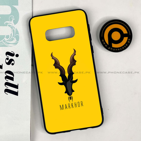 Galaxy S10e - Markhor Series - Premium Printed Glass soft Bumper shock Proof Case