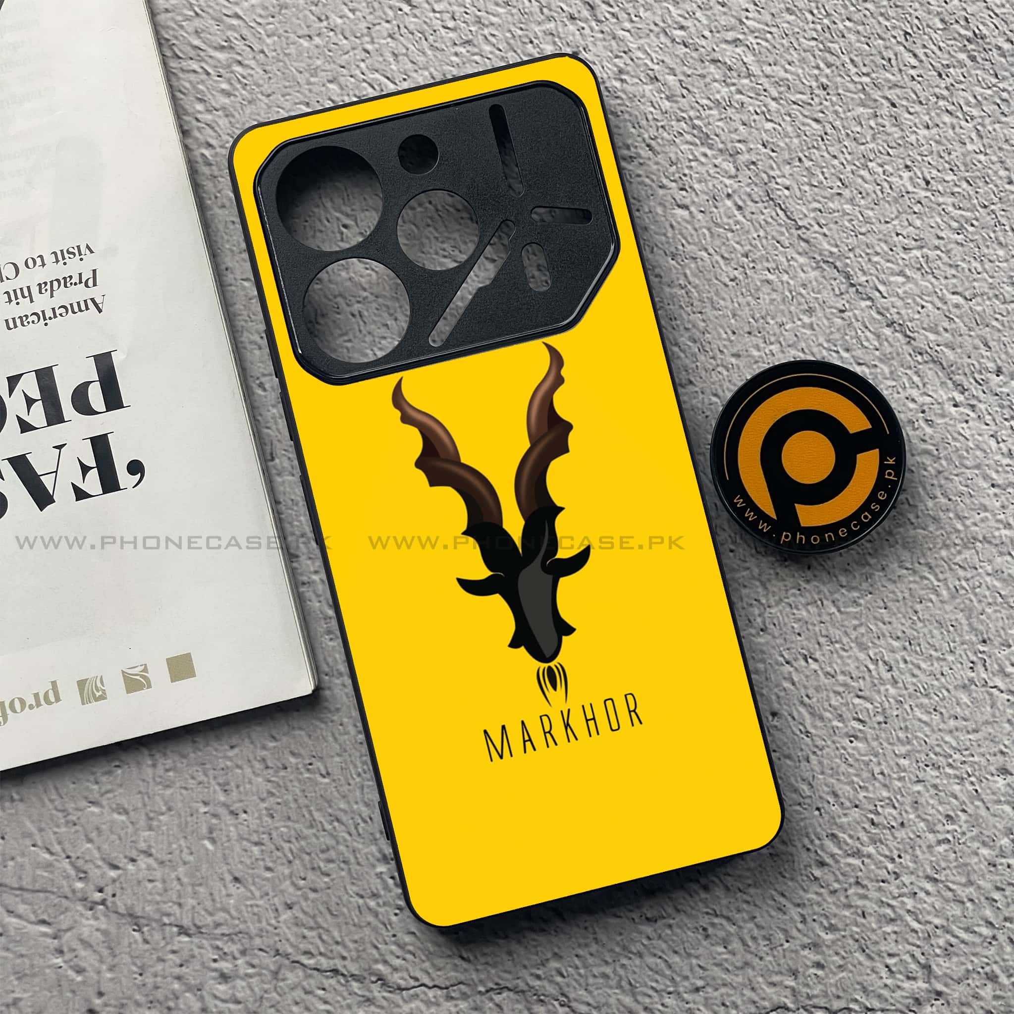 Tecno Pova 6 - Markhor Series - Premium Printed Glass soft Bumper shock Proof Case