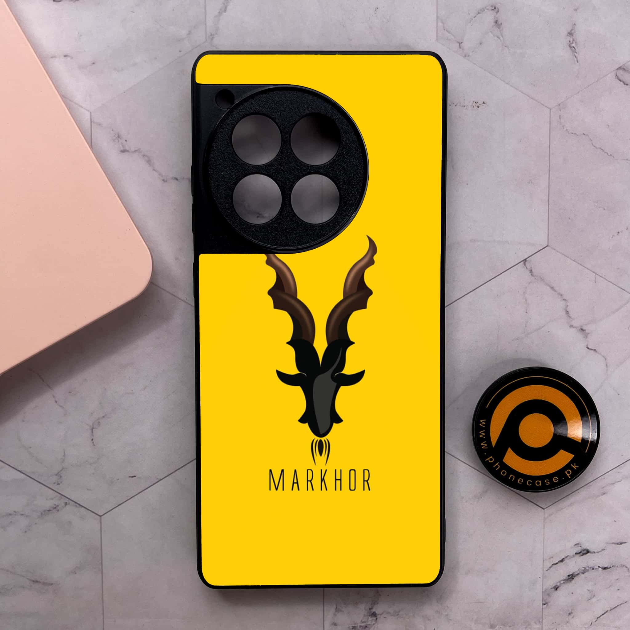 OnePlus 12R - Markhor Series - Premium Metal Printed soft Bumper shock Proof Case