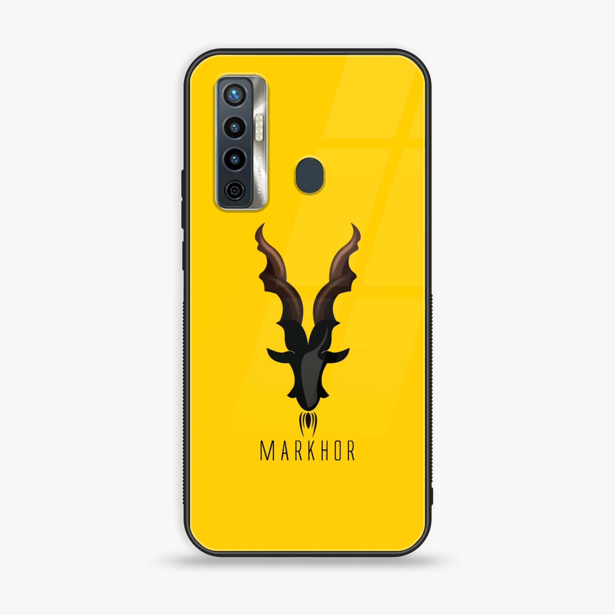 Tecno Camon 17 - Markhor Series - Premium Printed Glass soft Bumper shock Proof Case