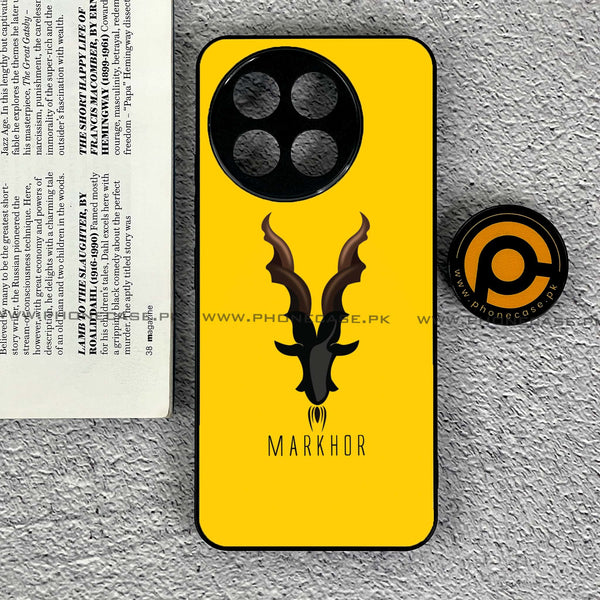 OnePlus 13R/ OnePlus Ace 5 - Markhor Design 1 - Premium Printed Glass soft Bumper shock Proof Case CS-37065