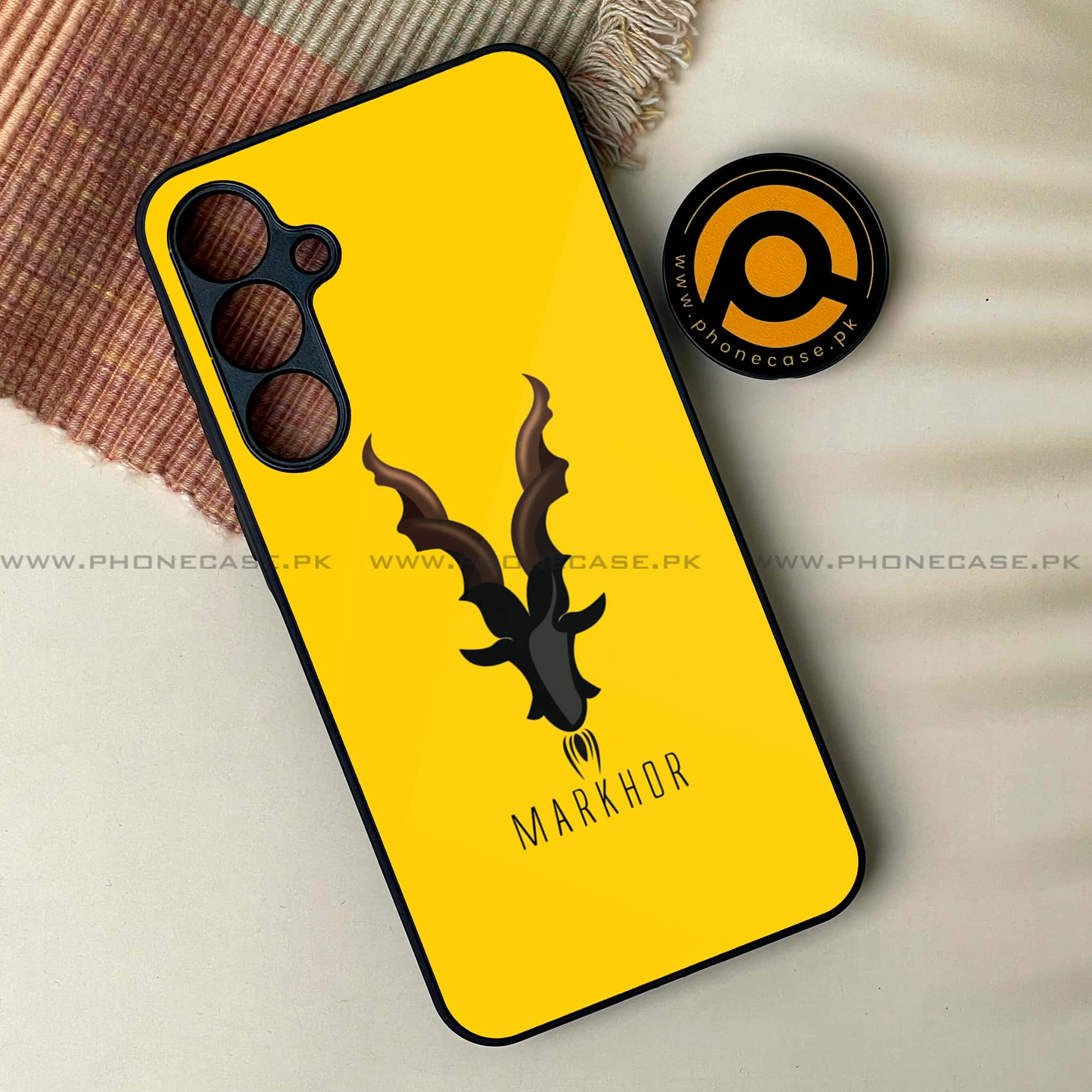 Samsung Galaxy S24 - Markhor  Series - Premium Printed Glass soft Bumper shock Proof Case