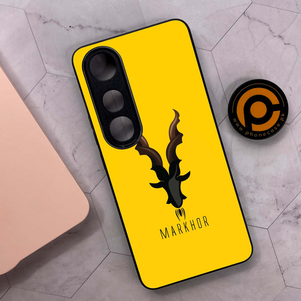 Vivo V50 Lite - Markhor Design 1  - Premium Metal Printed soft Bumper shock Proof Case  CS-37300