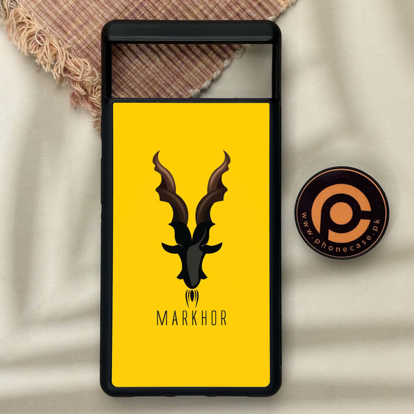 Google Pixel 6 - Markhor Design 1- Premium Metal Printed soft Bumper Shock Proof Case CS-11453 CS-11457