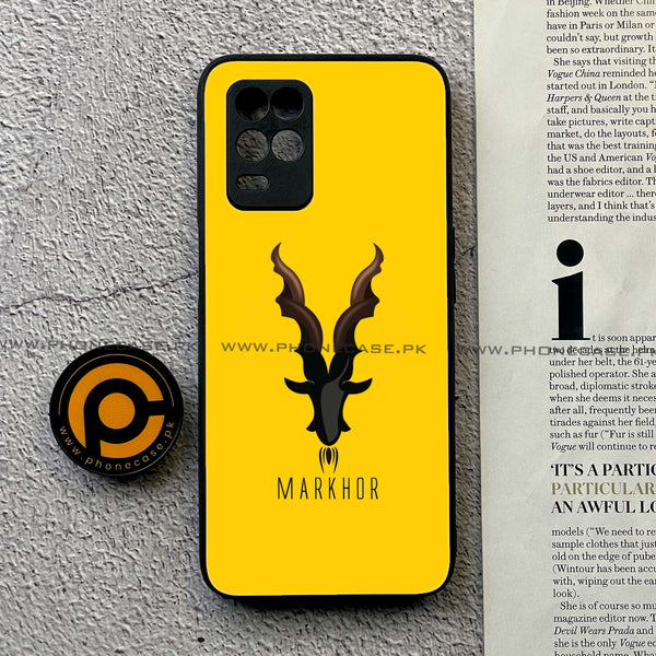 Realme Narzo 30 5G - Markhor  Series - Premium Printed Glass soft Bumper shock Proof Case