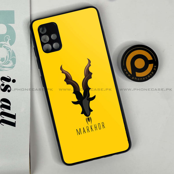 Samsung Galaxy A51 - Markhor Series - Premium Printed Glass soft Bumper shock Proof Case