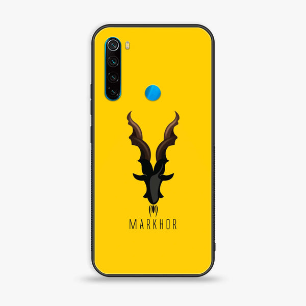 Redmi Note 8 - Markhor Design 1 - Premium Printed Glass soft Bumper shock Proof Case CS-9922