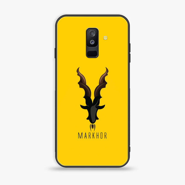 Samsung Galaxy A6 Plus (2018) - Markhor Series - Premium Printed Glass soft Bumper shock Proof Case